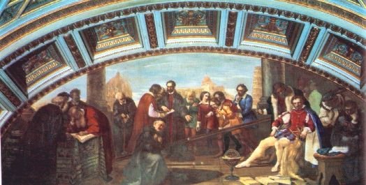 Galilée à genoux implorant ses juges