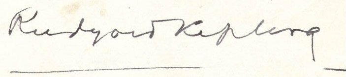 Rudyard Kipling - Signature