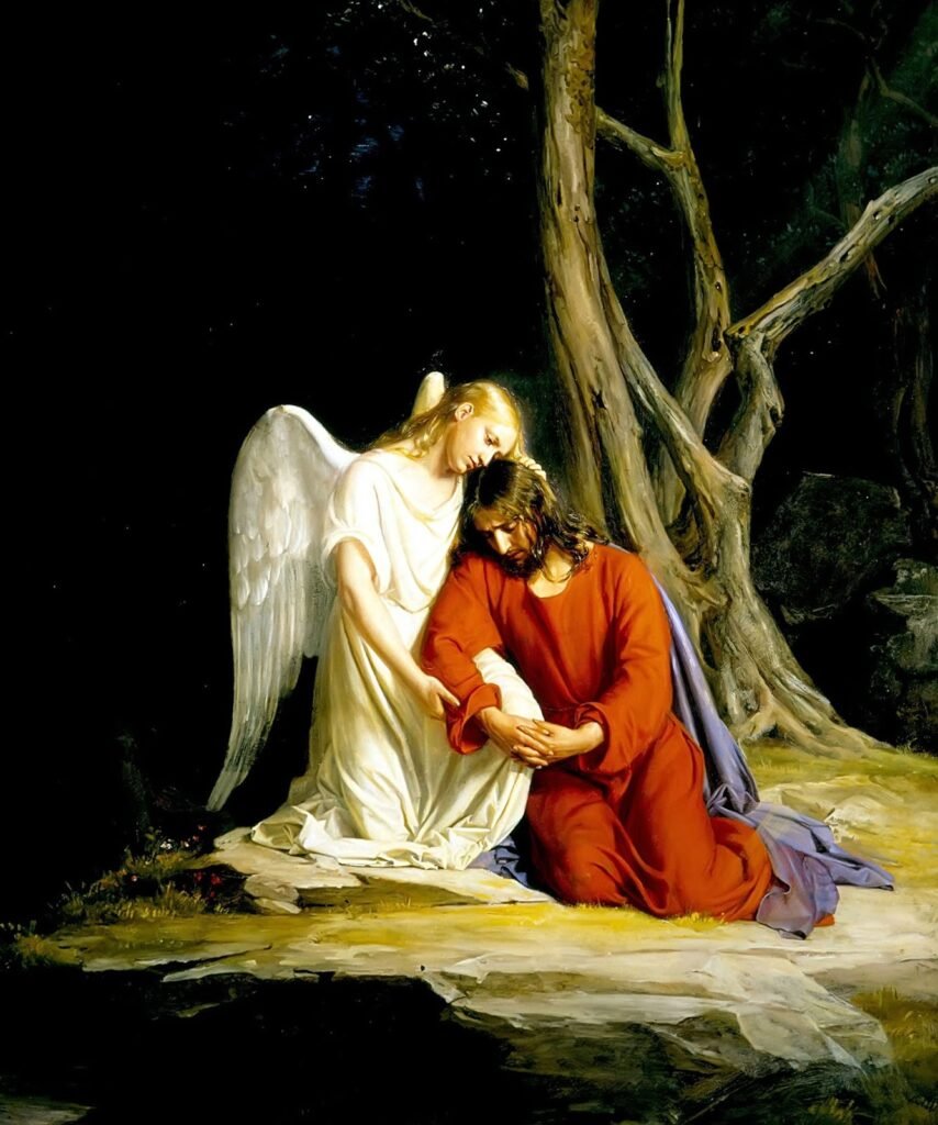 Un Ange réconforte Jésus