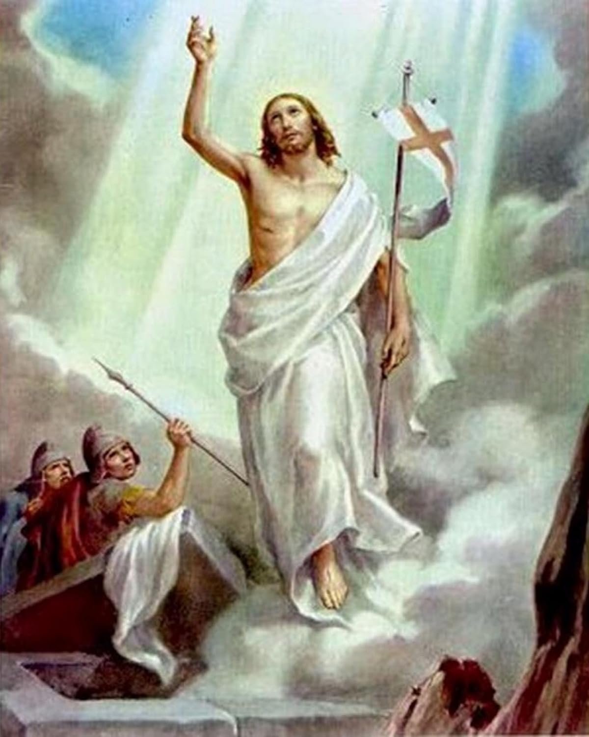 Résurrection de Jésus - Avec drapeau