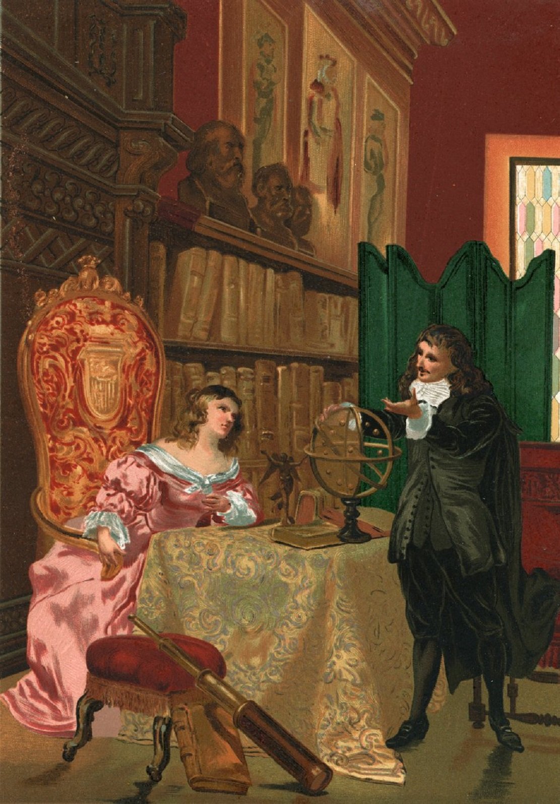 Descartes parle philosophie avec la reine Christine de Suède