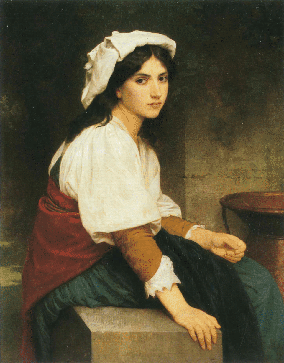 Femme Italienne - Fontaine - W-A Bouguereau