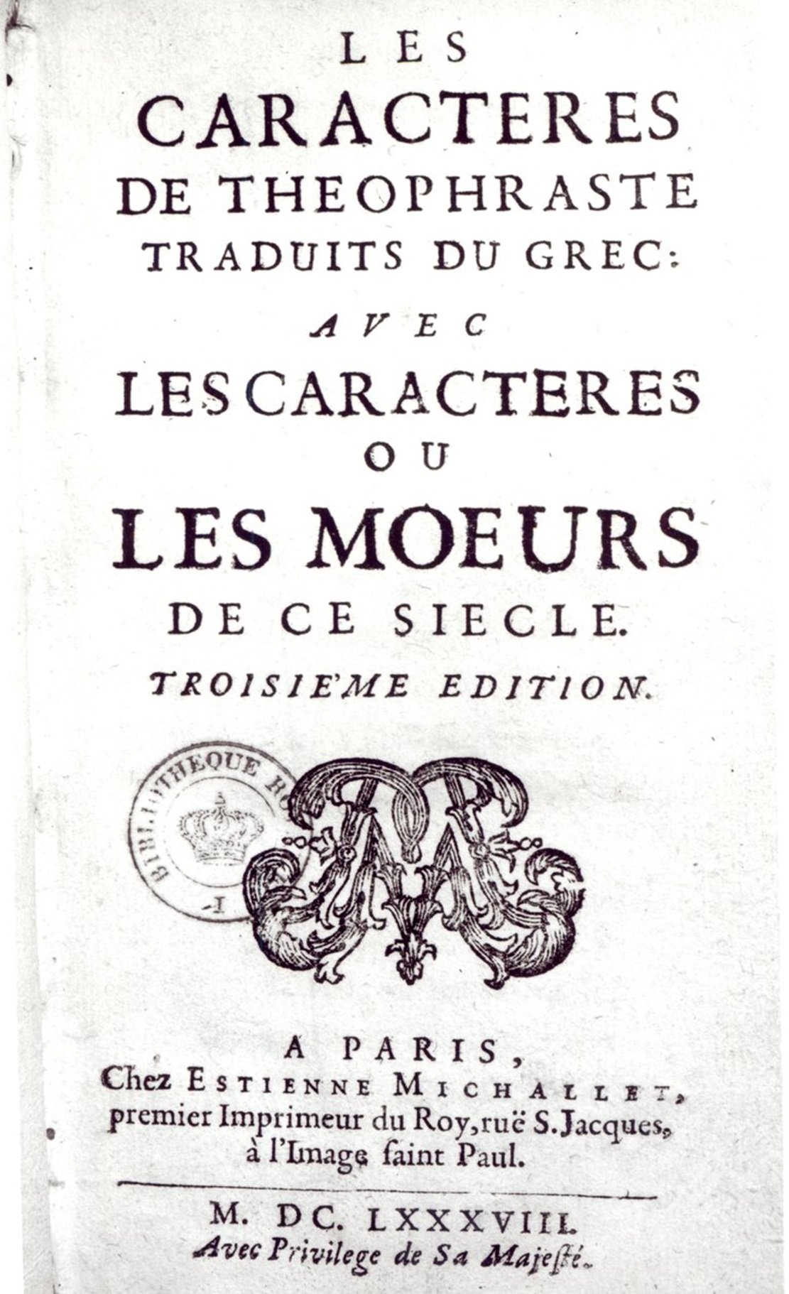 Les Caractères de Théophraste - Les Caractères de Jean de La Bruyère