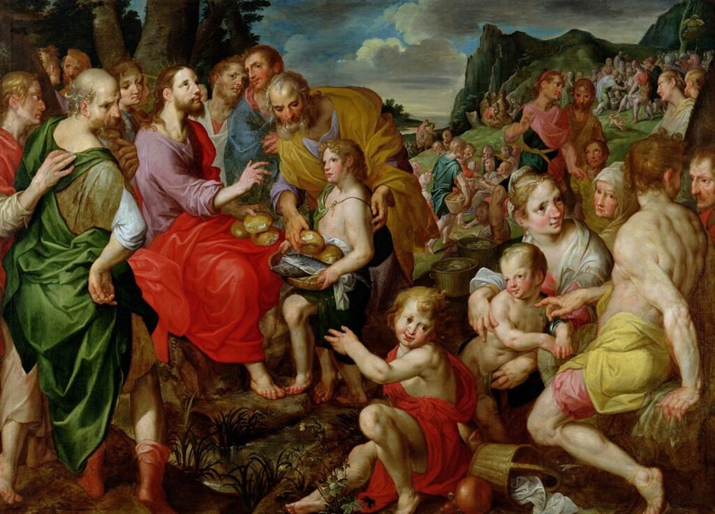 Multiplication des Pains - La Nourriture de 5000 personnes - Ambrosius the Elder Francken