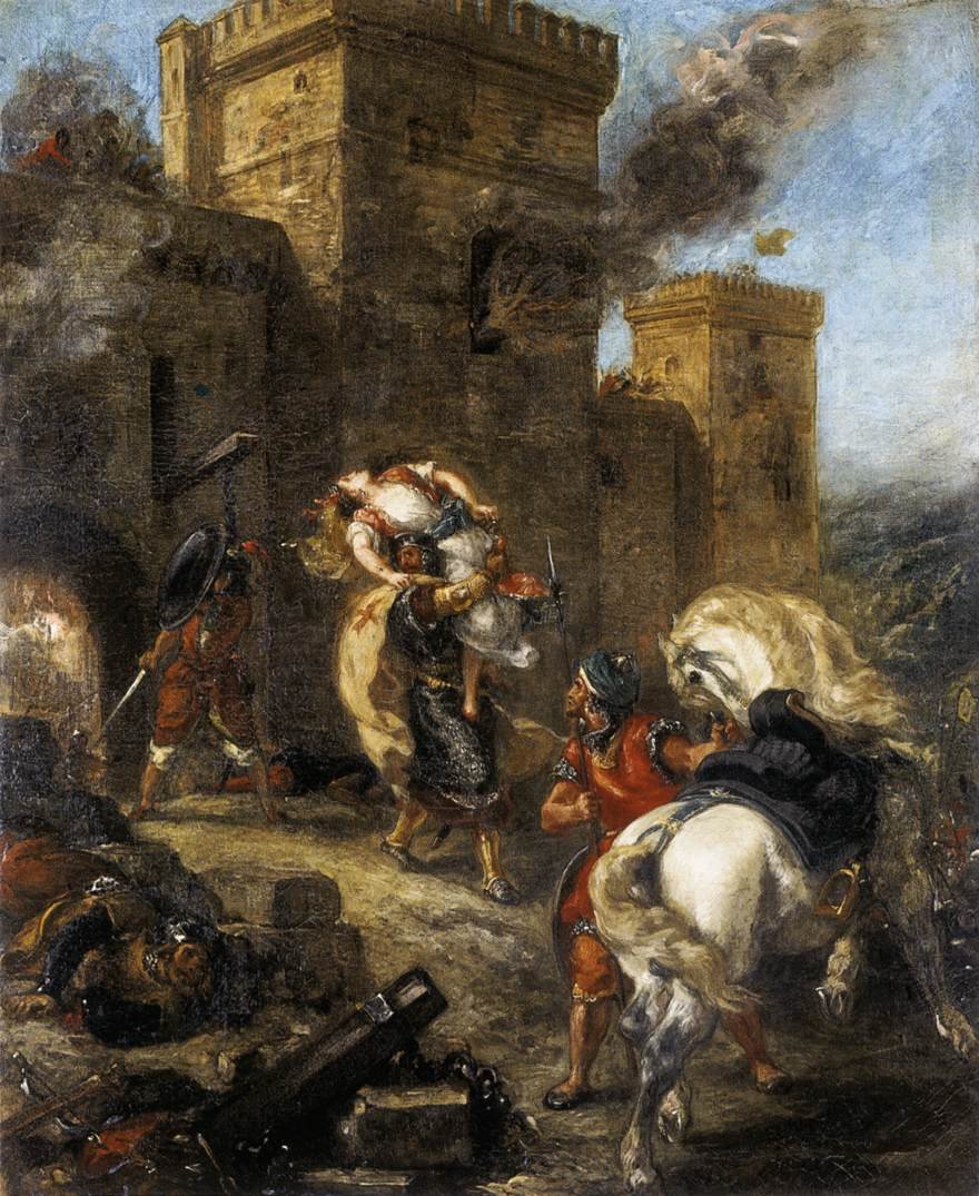 Ivanohé - Rebbecca enlevée par le Templier - Eugène Delacroix