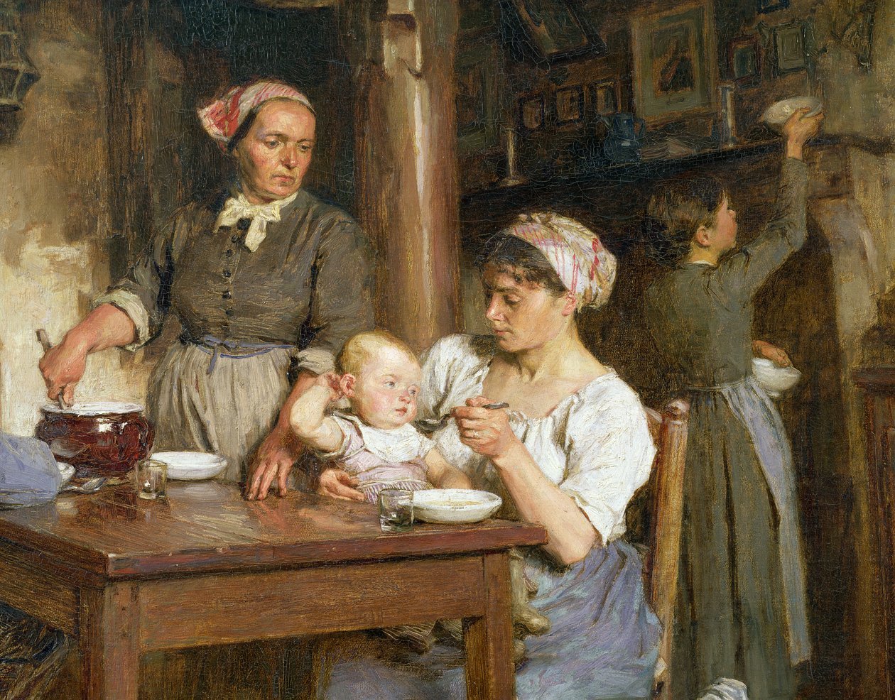 Bébé - Repas de Bébé - Léon Augustin Lhermitte