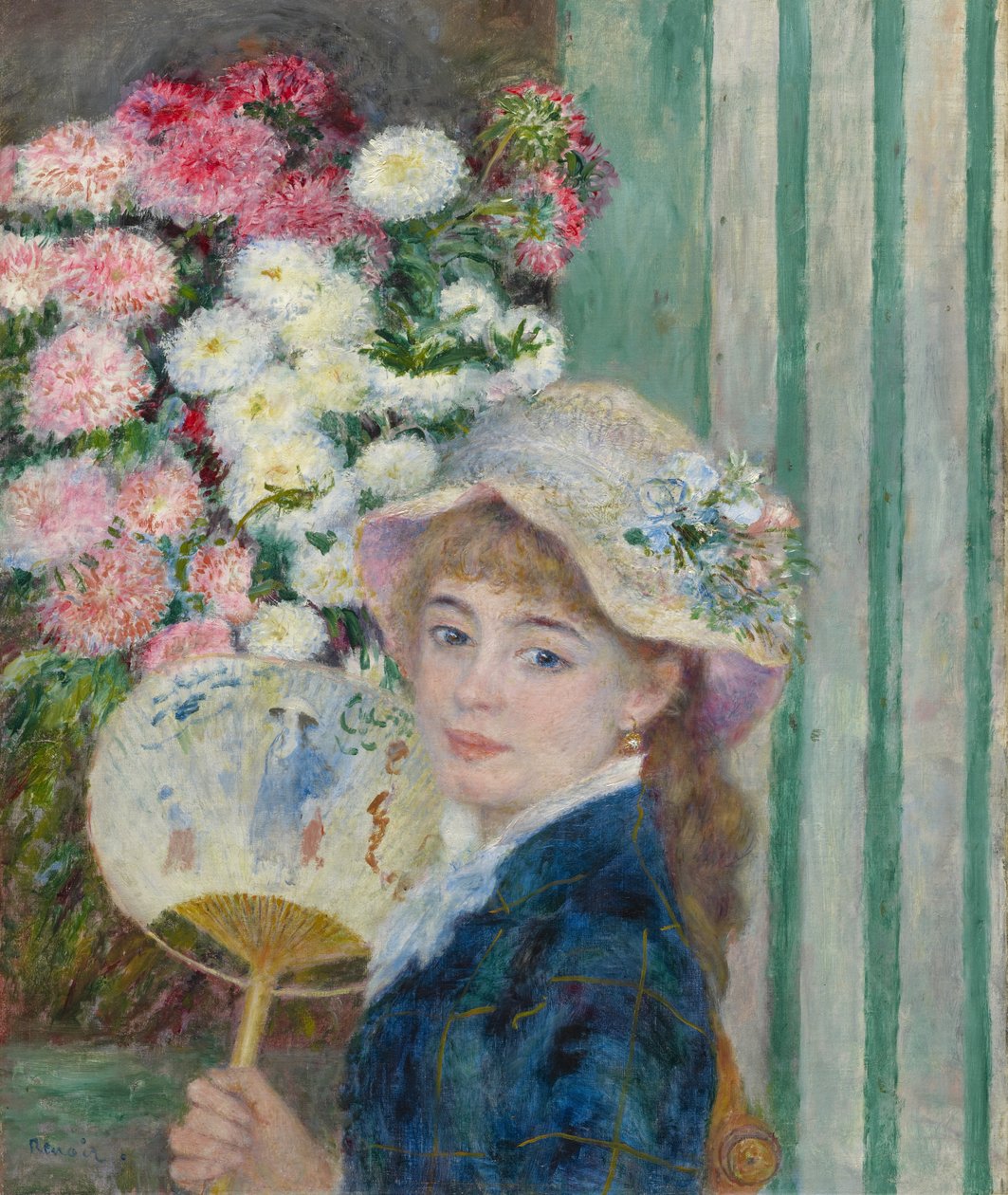 Femme avec un éventail - Pierre Auguste Renoir