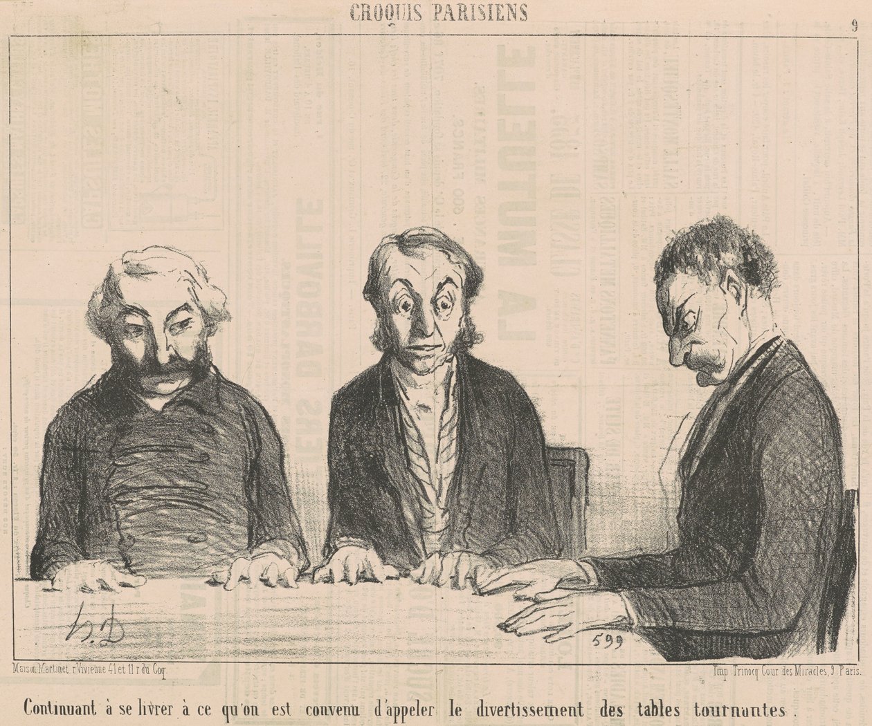 Tables tournantes - Honoré Daumier