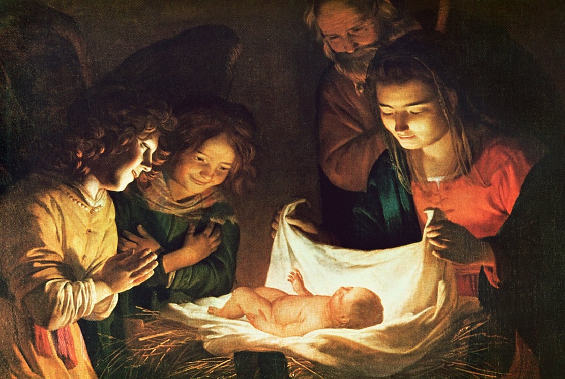 Admiration devant le Bébé - Gerrit van Honthorst