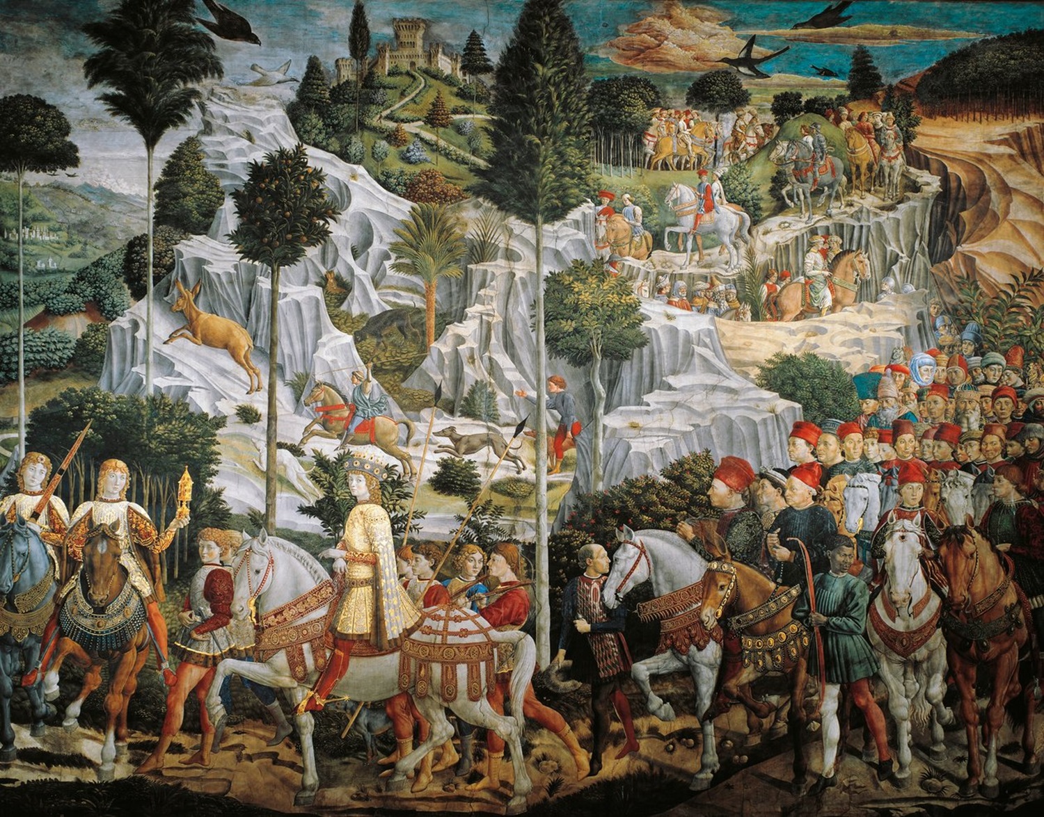 Procession des Rois Mages vers Bethléem - Benozzo di Lese di Sandro Gozzoli