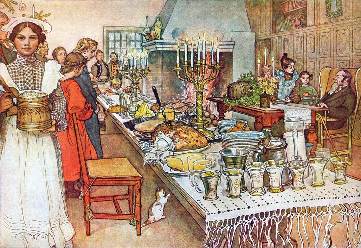 Veillée de Noël - Carl Larsson