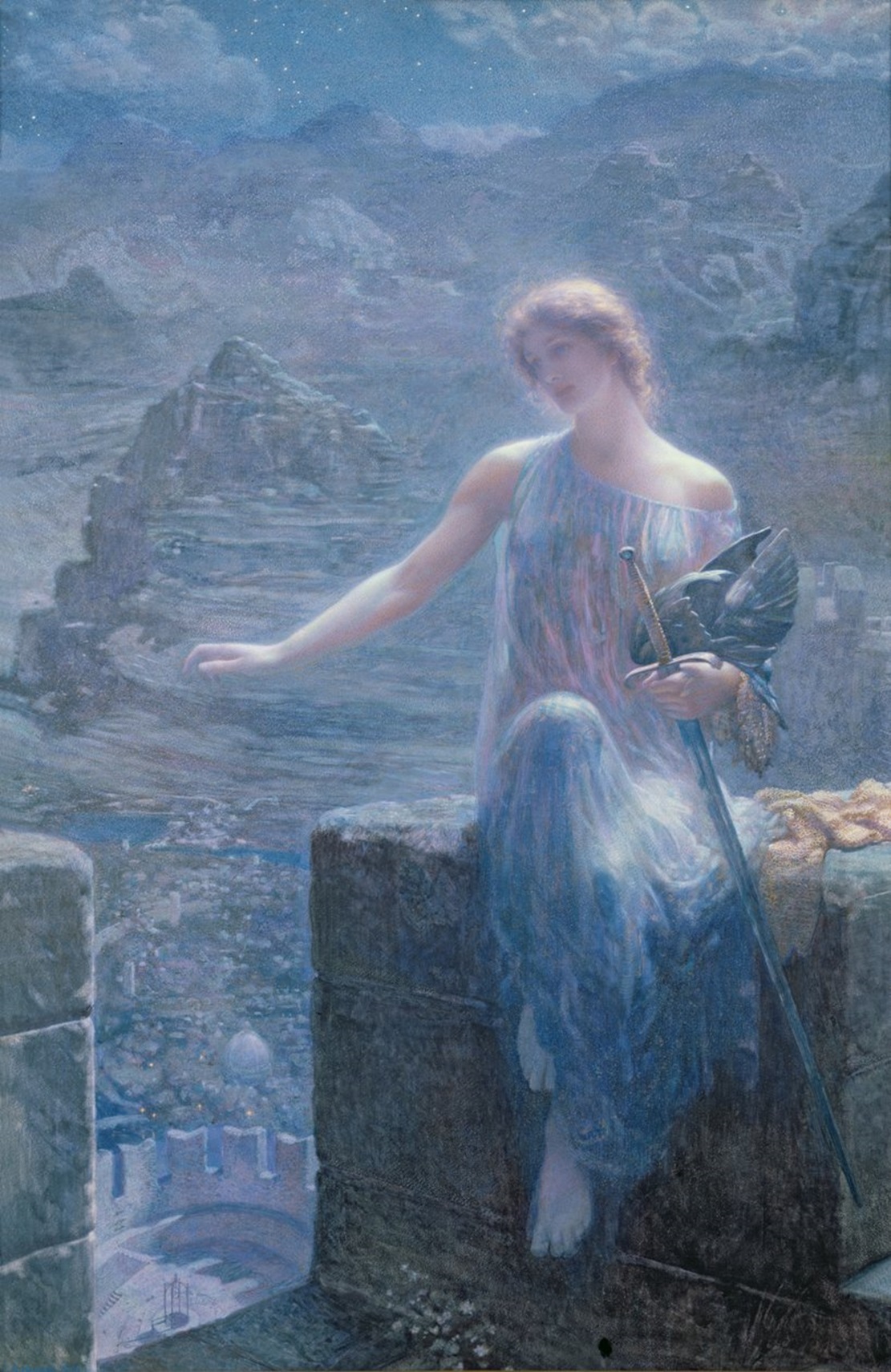 Vigilance - La Veille de la Walkyrie - Edward Robert Hughes