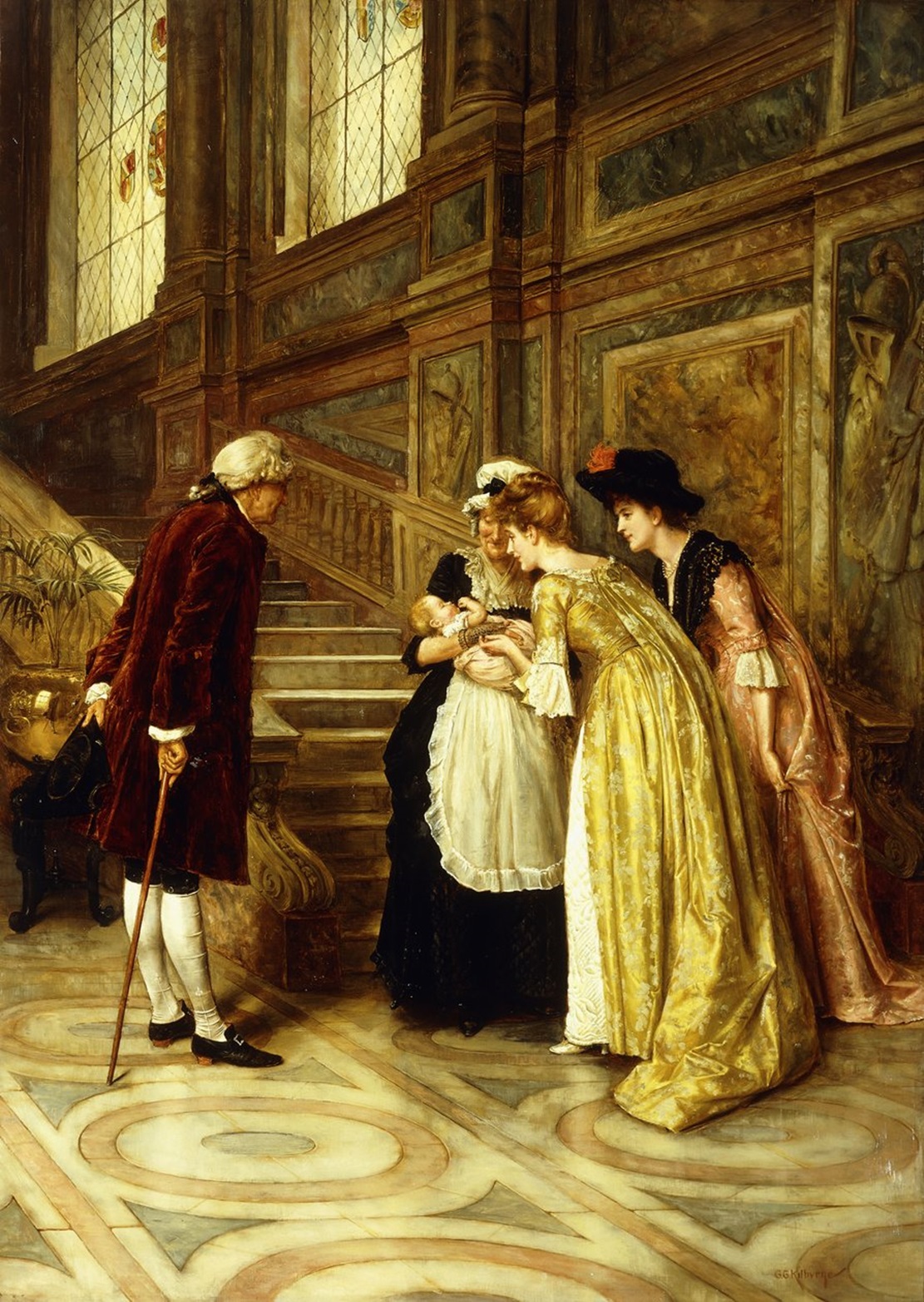 Admiration - Admirant le Bébé - George Goodwin Kilburne