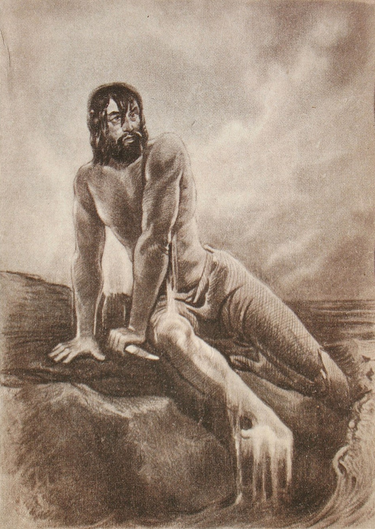 Dantès sur son rocher - Paul Gavarni