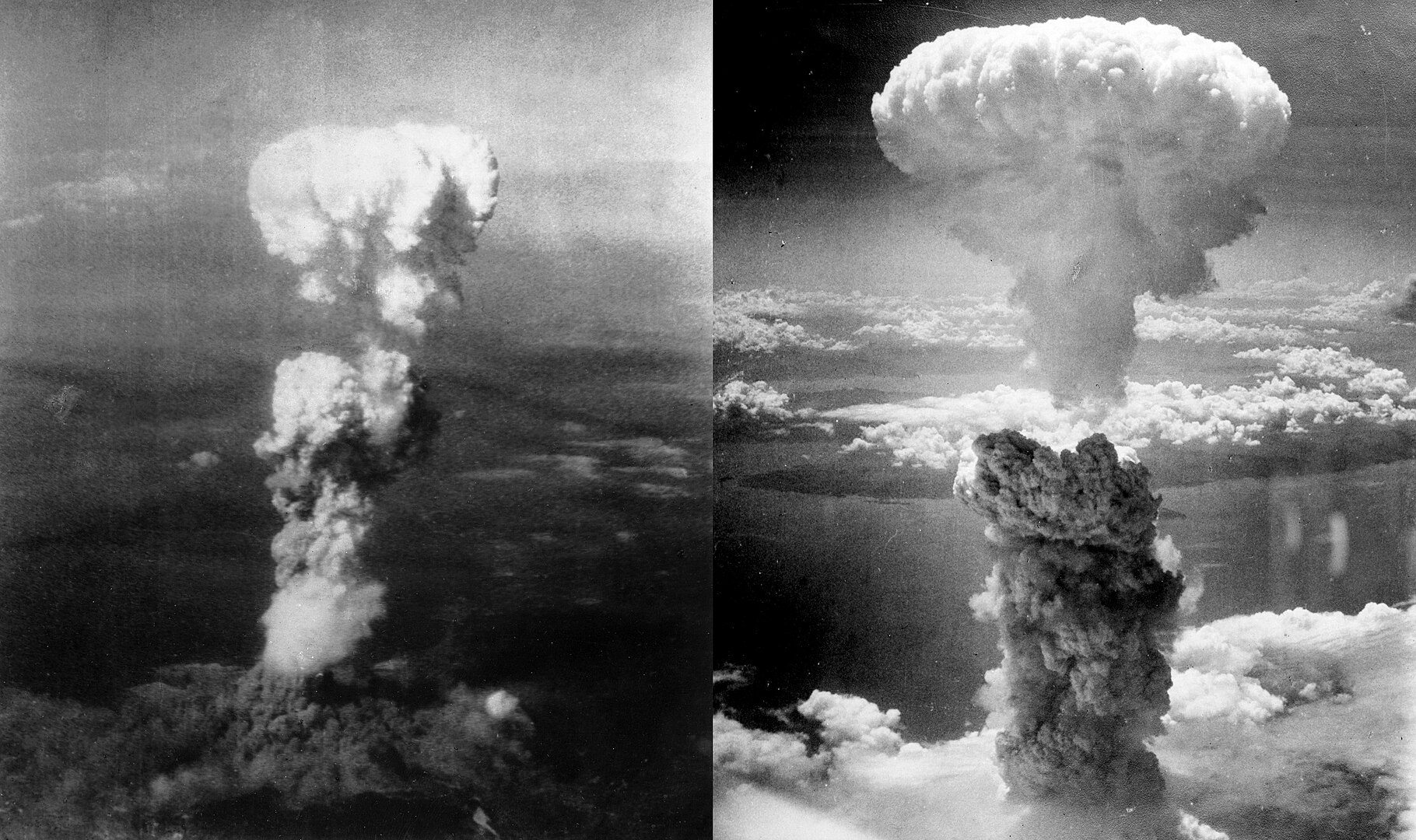 Champignons atomiques sur Hiroshima et Nagasaki