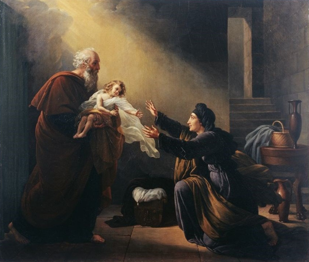Le Prophète Elie ressuscitant le fils de la veuve de Sarephta - Louise Mauduit-Hersent