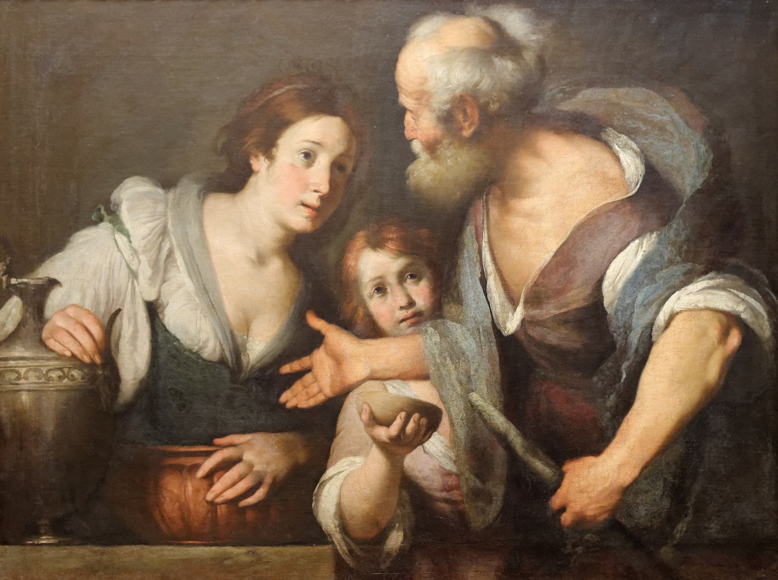 Elie et la veuve de Sérepta - Par Bernardo Strozzi