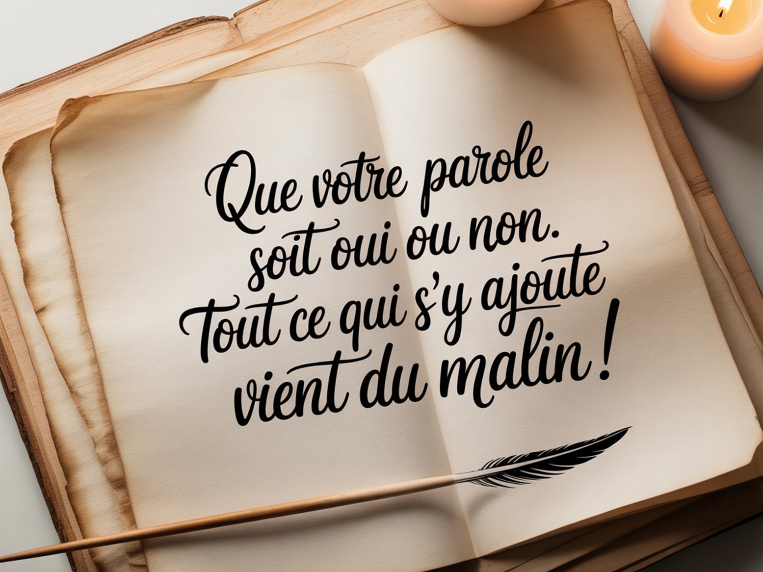 Que votre parole soit ou non