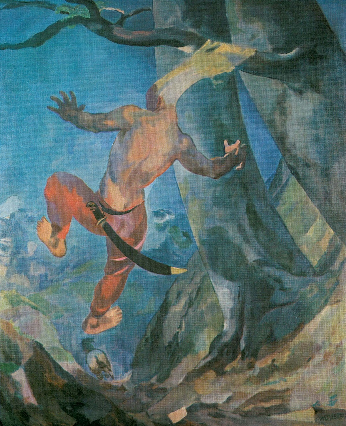 Absalom - Mort d'Absalon accroché à une branche de térébinthe - Albert Weisgerber