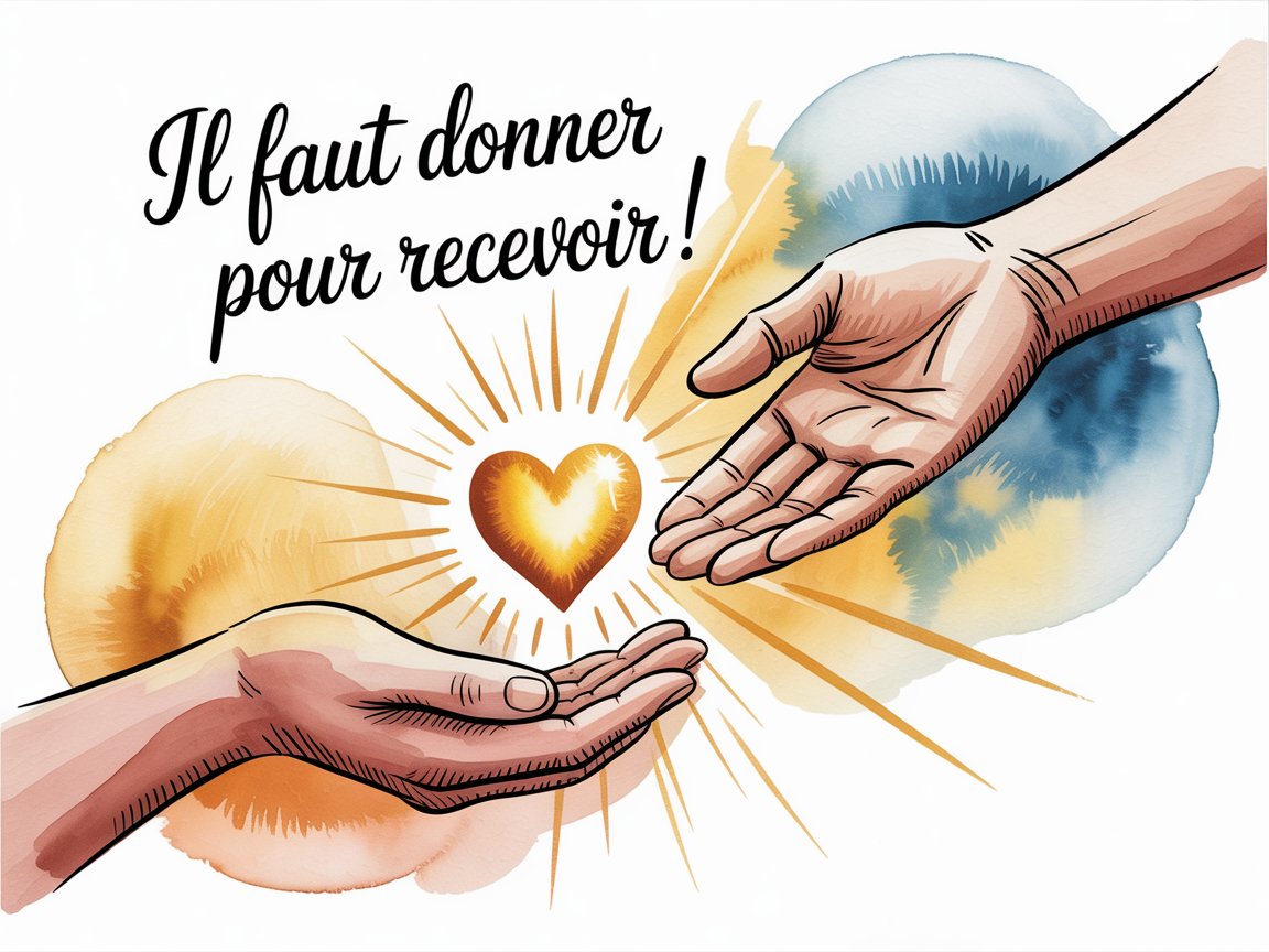 Il faut donner pour recevoir!