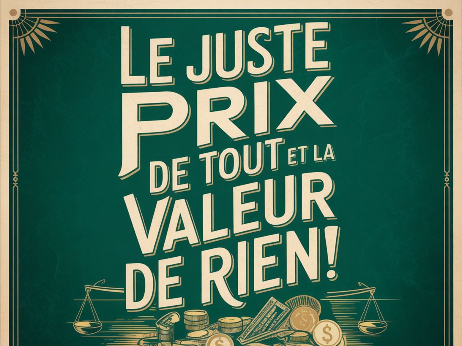 Le juste prix de tout et la valeur de rien 1
