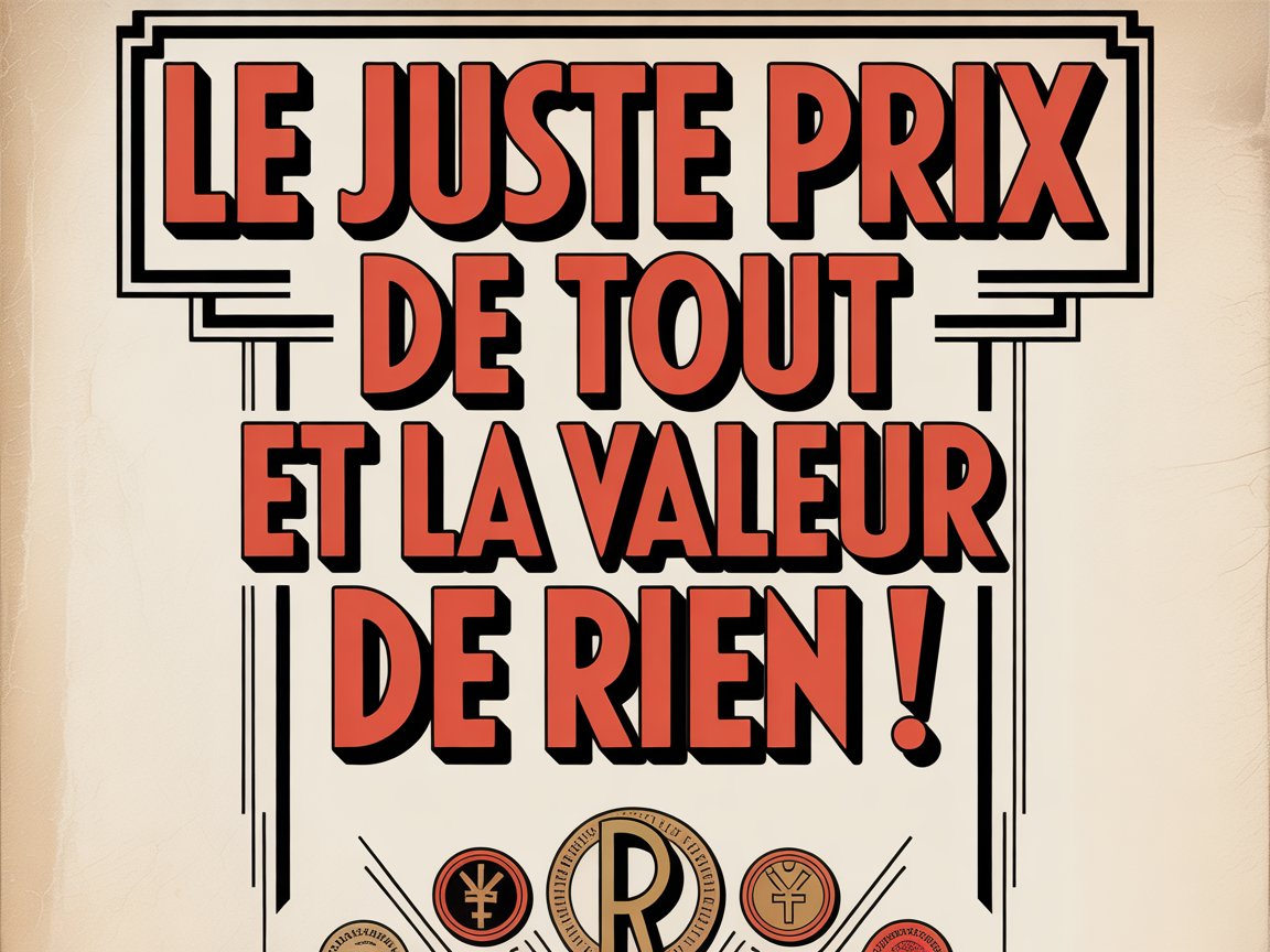 Le juste prix de tout et la valeur de rien