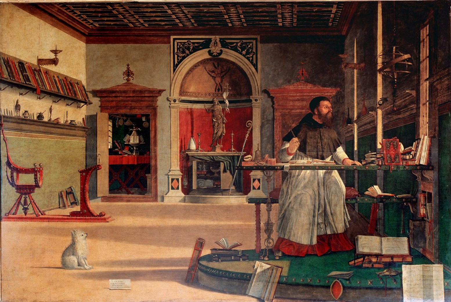 Augustin dans son bureau – Vittore_Carpaccio_-_Saint_Augustine_in_his_office_or_The_vision_of_Saint_Augustine_The_eveque_of_Hip Augustin dans son bureau - Vittore Carpaccio - Saint Augustine in his office or vision of Saint Augustine The eveque of Hippone