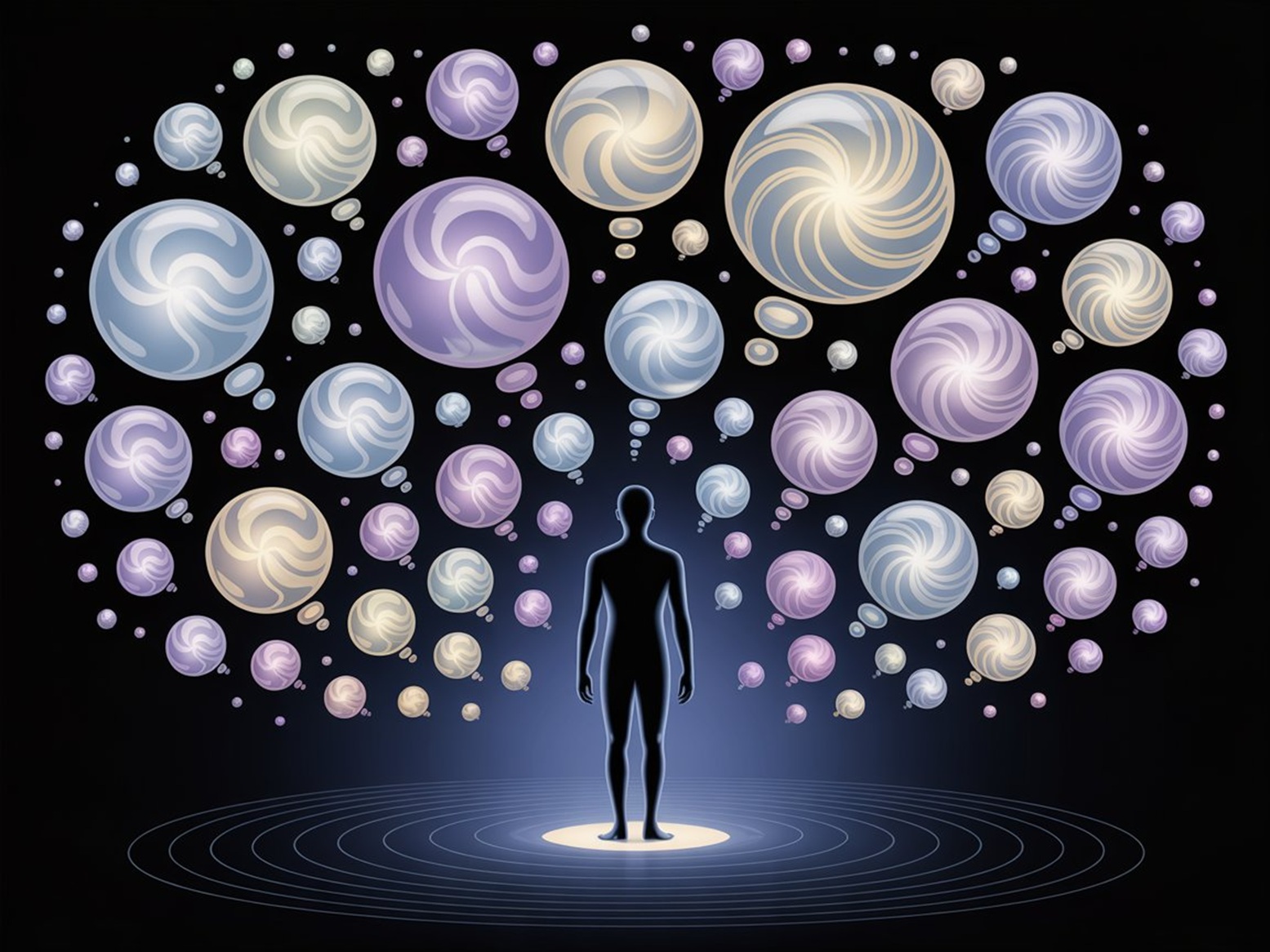 Un être humain émet des milliers de pensées