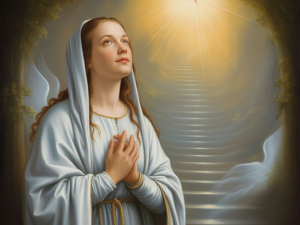 Une femme pure montre le Chemin de la Lumière