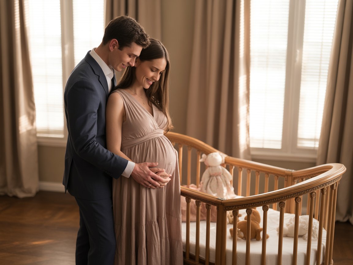 Un jeune couple attend son premier enfant