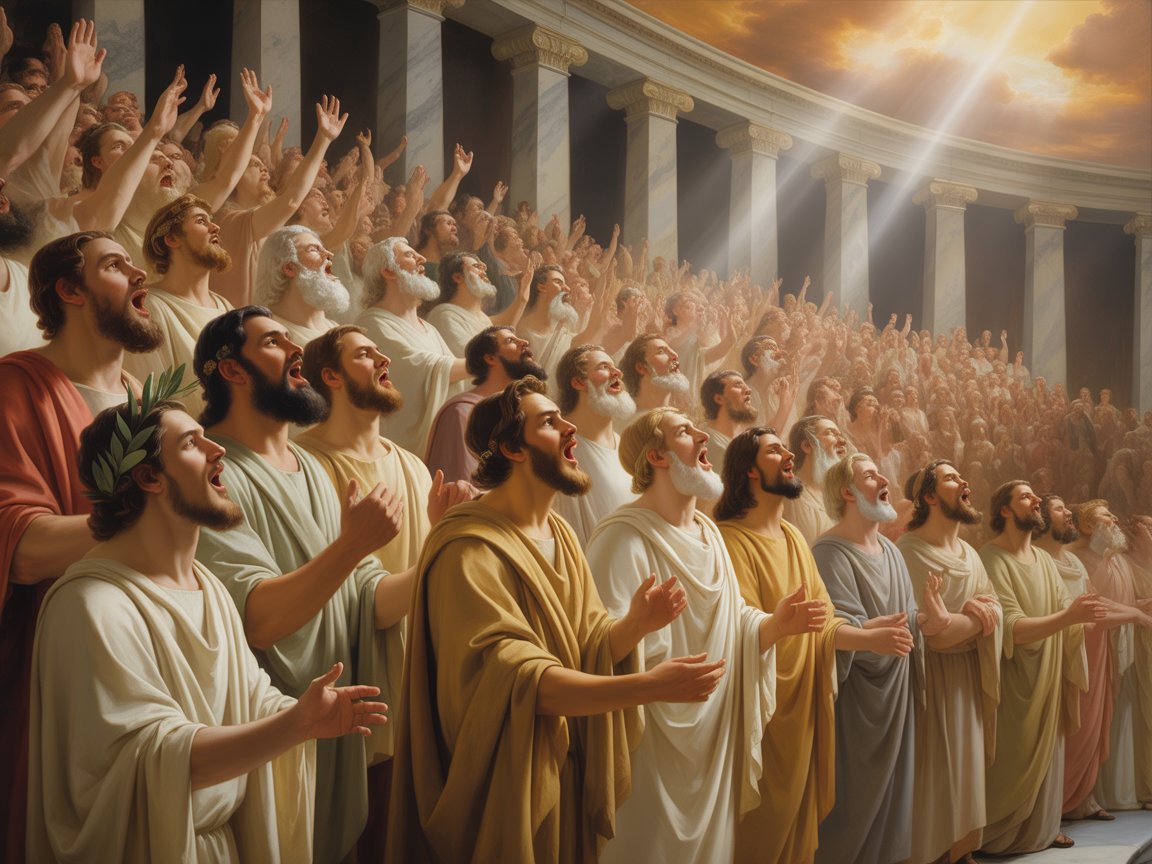 Des hommes chantent à la Gloire du Créateur 1