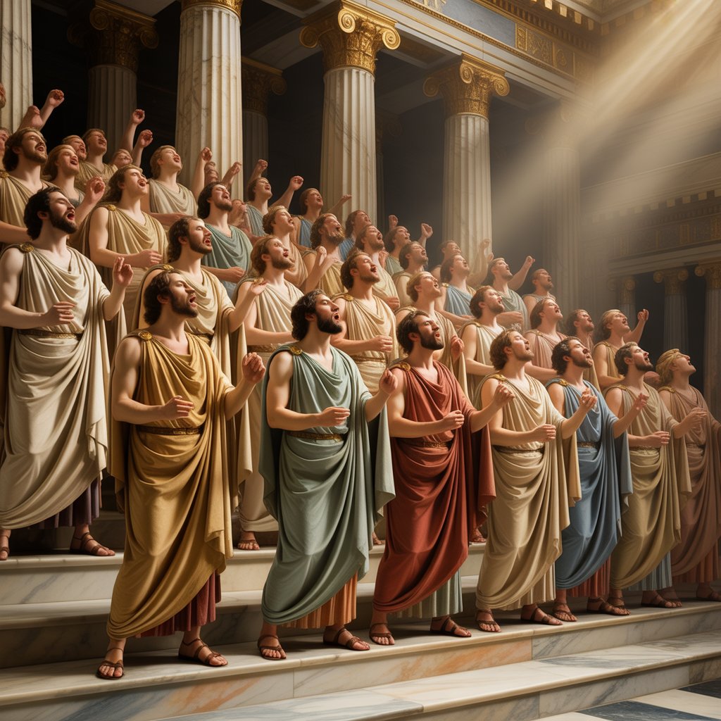 Des hommes et des femmes chantent à la Gloire du Créateur 3