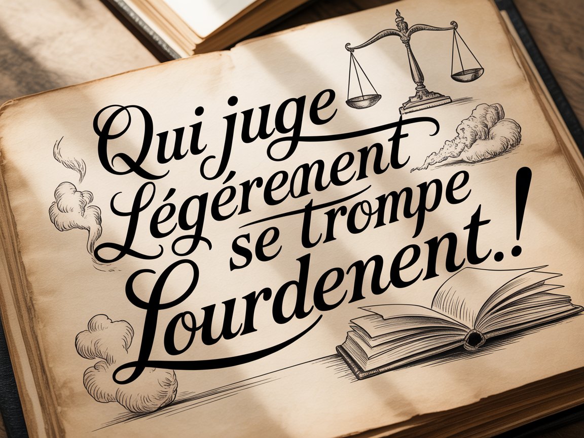 Qui juge légèrement se trompe lourdement