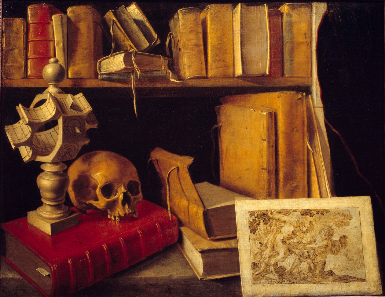 Vanité - Sebastian Stoskopff - Vanity with sundial Painting by Sebastian Stoskopff