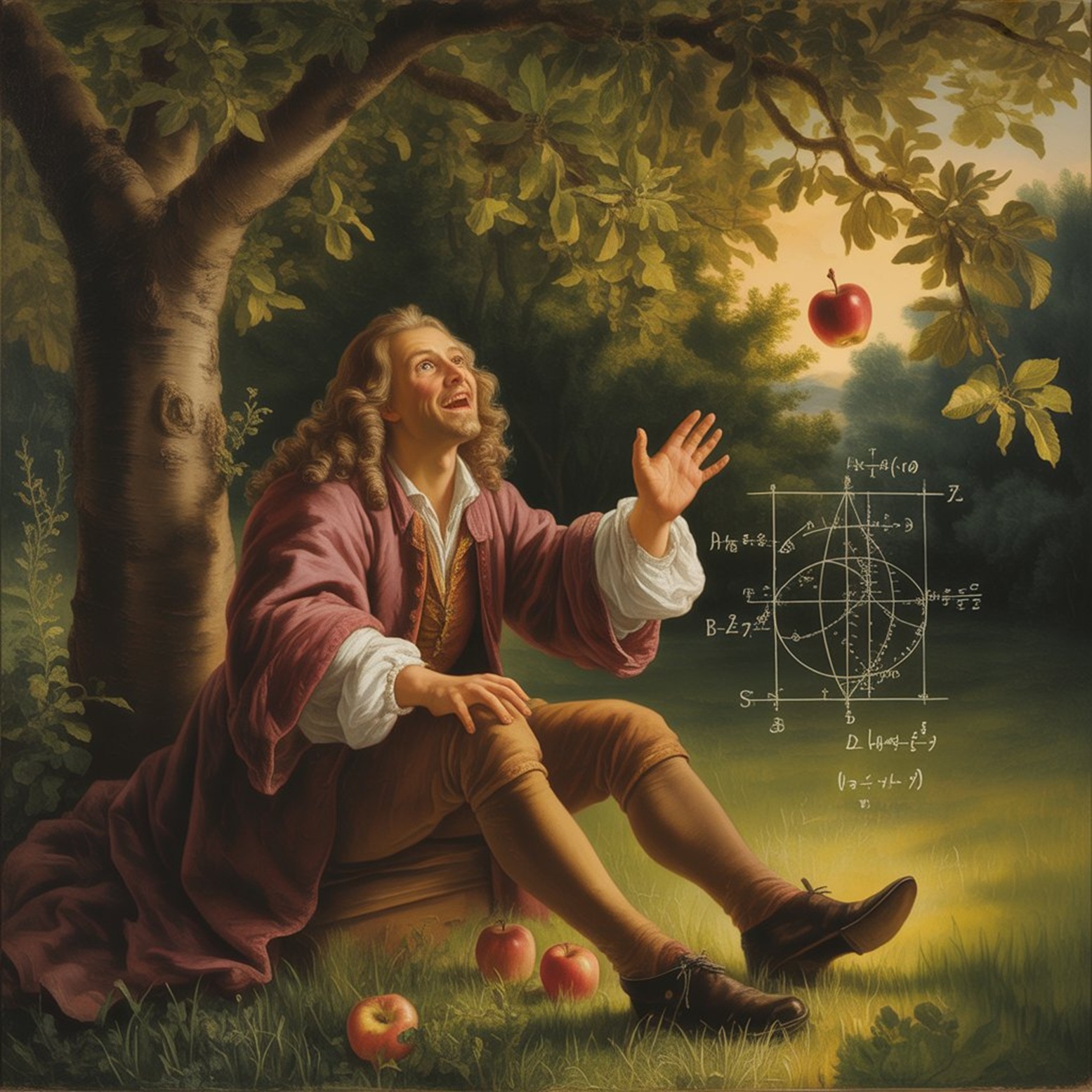 Isaac Newton découvre la Loi de la Pesanteur