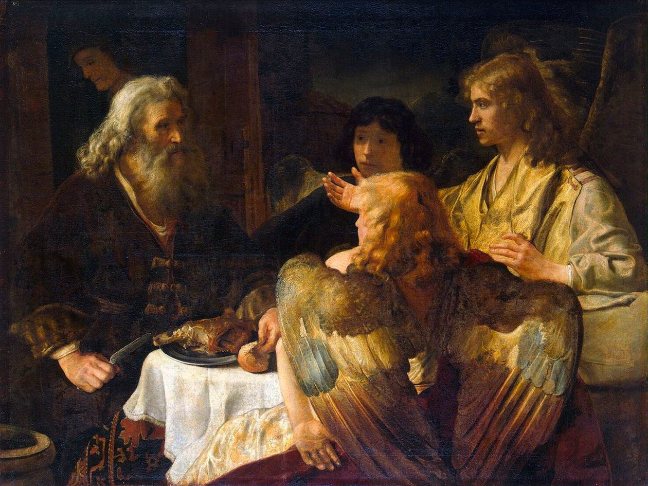 Abraham et les trois Anges - Rembrandt van Rijn