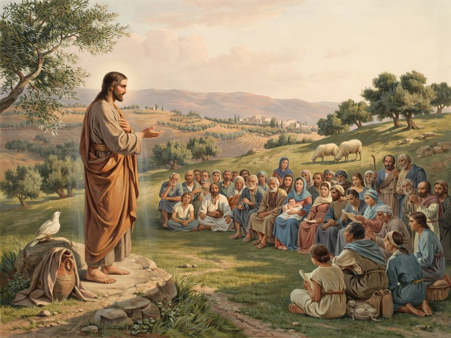 Jésus enseigne une foule