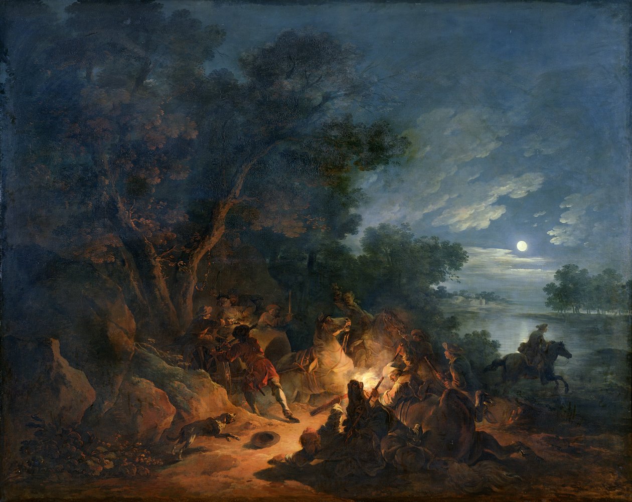Voleurs - Attaque par des voleurs la nuit - Philippe Jacques de Loutherbourg